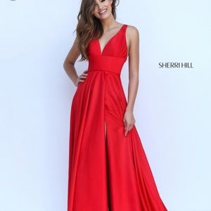 Sherri Hill Low V-Neck Prom Dress #50296